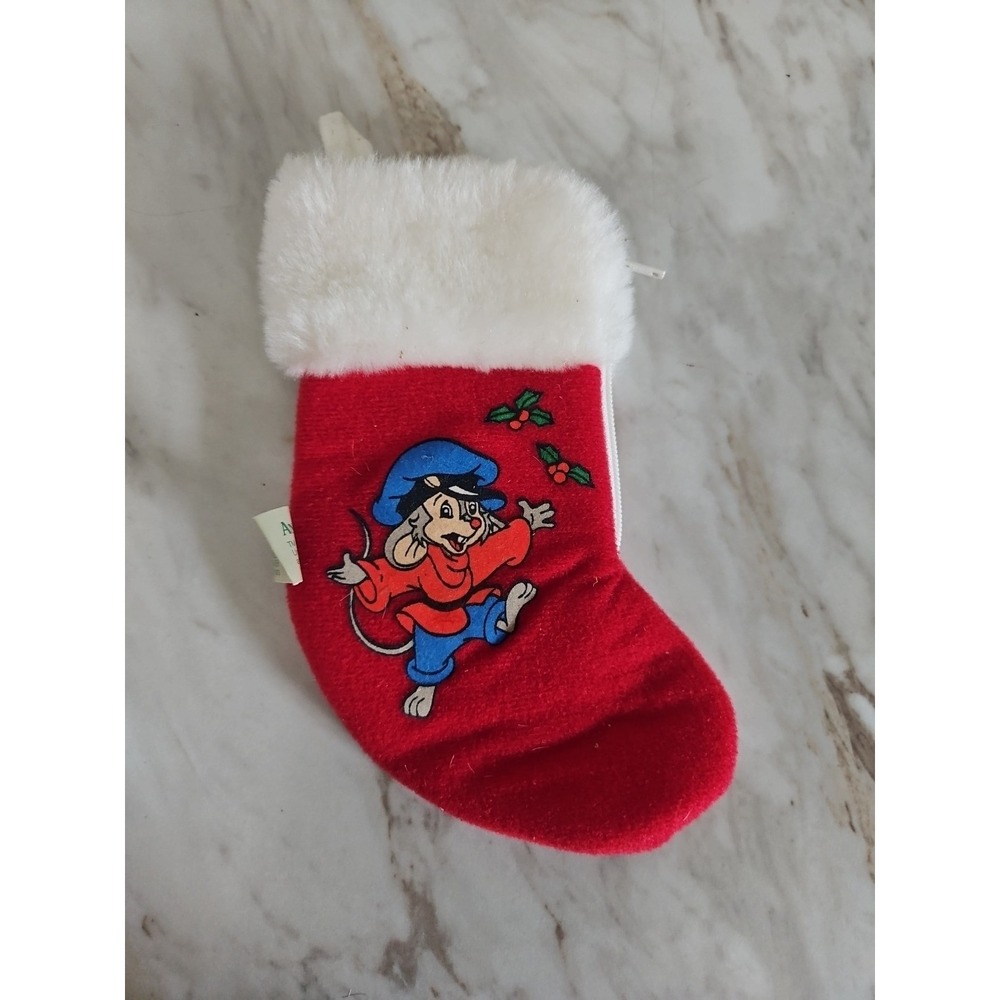 Vtg An American Tail 1986 McDonalds Sears Fievel the Mouse Christmas Stocking